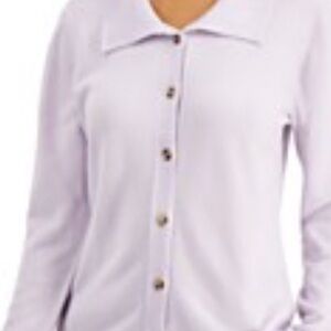 NWT KAREN SCOTT Spread-Collar Cardigan Size: S